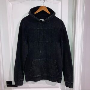 NWT Black Acid Washed Mixed Texture Hoodie iJeans - size M